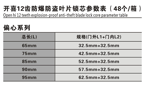 开喜12齿防爆防盗叶片锁芯C.JPG