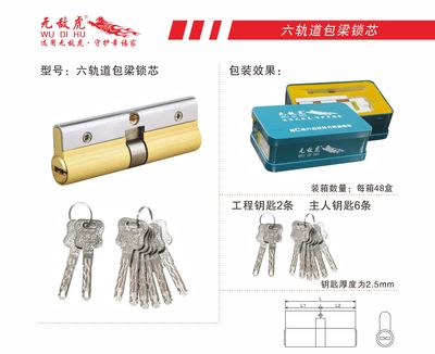 六轨道包梁锁芯